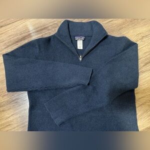 Patagonia 100% Cashmere Ribbed Quarter-Zip Sweater – Men’s L
